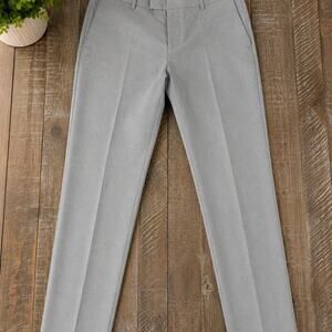 River Island Men’s Light Grey Tailored Dress Trousers – Size 36W x 30L